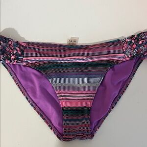 Roxy Multicolor Striped Bikini Bottoms